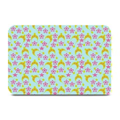 Blue Star Yellow Hats Plate Mats by snowwhitegirl