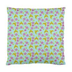 Blue Star Yellow Hats Standard Cushion Case (one Side) by snowwhitegirl