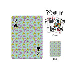 Blue Star Yellow Hats Playing Cards 54 (mini)  by snowwhitegirl