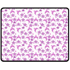 Violet Winter Hats Double Sided Fleece Blanket (medium) 