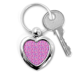 Pink Star Blue Hats Key Chains (heart)  by snowwhitegirl