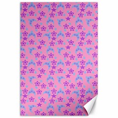 Pink Star Blue Hats Canvas 12  X 18   by snowwhitegirl