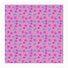 Pink Star Blue Hats Medium Glasses Cloth (2-side) by snowwhitegirl