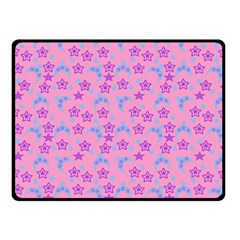 Pink Star Blue Hats Fleece Blanket (small) by snowwhitegirl