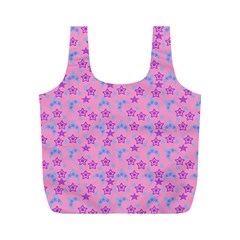 Pink Star Blue Hats Full Print Recycle Bags (m)  by snowwhitegirl