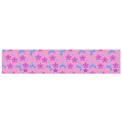 Pink Star Blue Hats Small Flano Scarf by snowwhitegirl