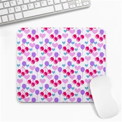 Pastel Cherries Large Mousepads by snowwhitegirl