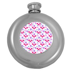 Pastel Cherries Round Hip Flask (5 Oz) by snowwhitegirl