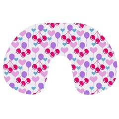 Pastel Cherries Travel Neck Pillows by snowwhitegirl