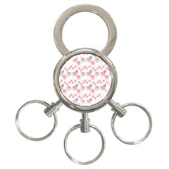 Bubblegum Cherry White 3-ring Key Chains by snowwhitegirl