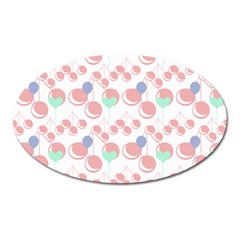 Bubblegum Cherry White Oval Magnet by snowwhitegirl