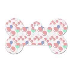 Bubblegum Cherry White Dog Tag Bone (two Sides) by snowwhitegirl