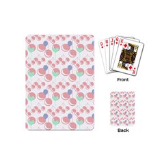 Bubblegum Cherry White Playing Cards (mini)  by snowwhitegirl