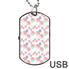 Bubblegum Cherry White Dog Tag Usb Flash (one Side) by snowwhitegirl