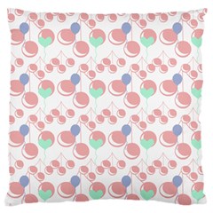 Bubblegum Cherry White Large Flano Cushion Case (two Sides)