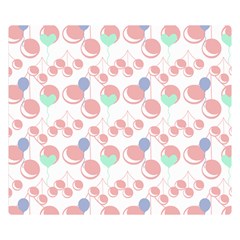 Bubblegum Cherry White Double Sided Flano Blanket (small)  by snowwhitegirl