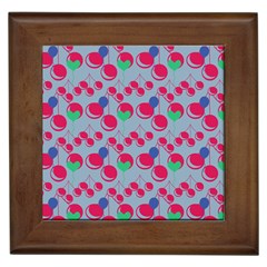 Bubblegum Cherry Blue Framed Tiles by snowwhitegirl