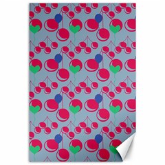 Bubblegum Cherry Blue Canvas 24  X 36  by snowwhitegirl