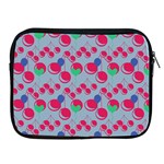 Bubblegum Cherry Blue Apple iPad 2/3/4 Zipper Cases Front