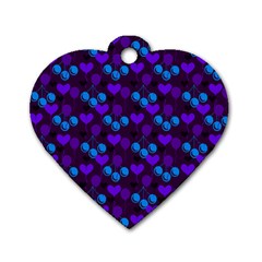 Night Cherries Dog Tag Heart (one Side) by snowwhitegirl