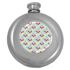 Birthday Cherries Round Hip Flask (5 Oz) by snowwhitegirl