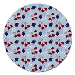 Sky Cherry Magnet 5  (round) by snowwhitegirl