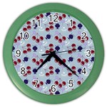 Sky Cherry Color Wall Clock Front