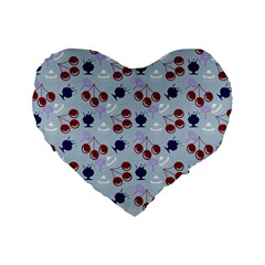 Sky Cherry Standard 16  Premium Heart Shape Cushions by snowwhitegirl