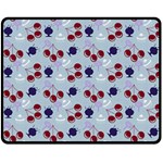 Sky Cherry Double Sided Fleece Blanket (Medium)  58.8 x47.4  Blanket Front