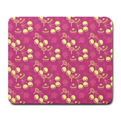 Yellow Pink Cherries Large Mousepads by snowwhitegirl