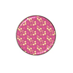 Yellow Pink Cherries Hat Clip Ball Marker by snowwhitegirl