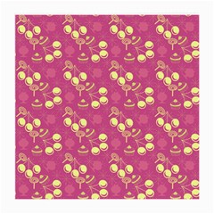 Yellow Pink Cherries Medium Glasses Cloth (2-side) by snowwhitegirl