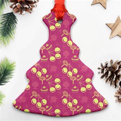 Yellow Pink Cherries Christmas Tree Ornament (two Sides) by snowwhitegirl