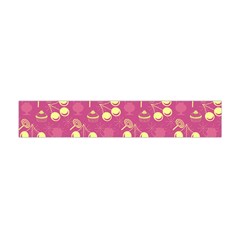 Yellow Pink Cherries Flano Scarf (mini) by snowwhitegirl