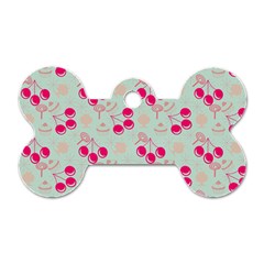 Bubblegum Cherry Dog Tag Bone (one Side) by snowwhitegirl