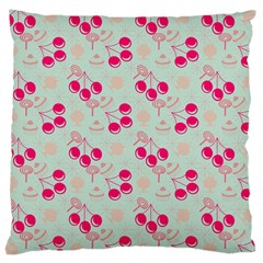 Bubblegum Cherry Large Cushion Case (one Side) by snowwhitegirl