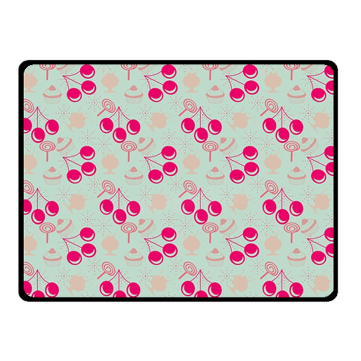 Bubblegum Cherry Double Sided Fleece Blanket (Small) 