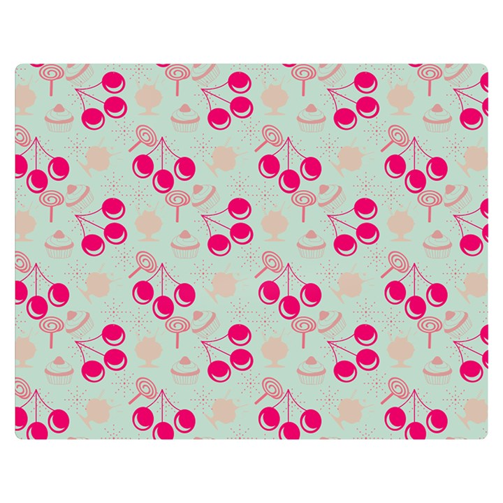 Bubblegum Cherry Double Sided Flano Blanket (Medium) 