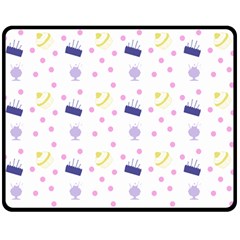 Cakes And Sundaes Double Sided Fleece Blanket (medium)  by snowwhitegirl