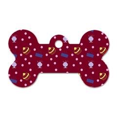 Cakes And Sundaes Red Dog Tag Bone (one Side) by snowwhitegirl