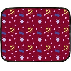 Cakes And Sundaes Red Double Sided Fleece Blanket (mini)  by snowwhitegirl