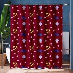 Cakes And Sundaes Red Shower Curtain 60  X 72  (medium)  by snowwhitegirl