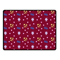 Cakes And Sundaes Red Double Sided Fleece Blanket (small)  by snowwhitegirl