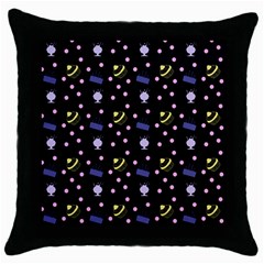 Cakes And Sundaes Black Throw Pillow Case (black) by snowwhitegirl