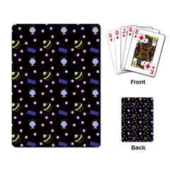 Cakes And Sundaes Black Playing Card by snowwhitegirl