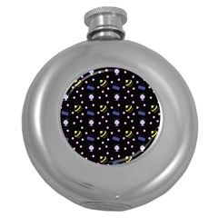 Cakes And Sundaes Black Round Hip Flask (5 Oz) by snowwhitegirl