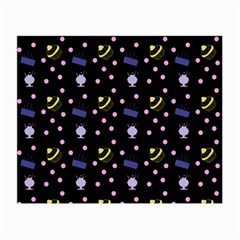 Cakes And Sundaes Black Small Glasses Cloth (2-side) by snowwhitegirl