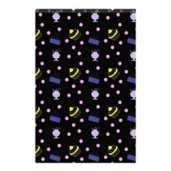 Cakes And Sundaes Black Shower Curtain 48  X 72  (small)  by snowwhitegirl