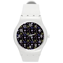 Cakes And Sundaes Black Round Plastic Sport Watch (m) by snowwhitegirl