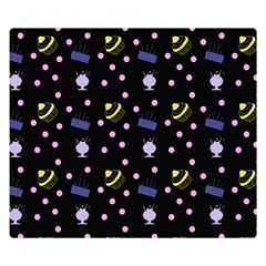 Cakes And Sundaes Black Double Sided Flano Blanket (small)  by snowwhitegirl